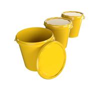 Cubos de plástico de 30 litros de FixedByU - Apilables, herméticos y antideslizantes - Ideal para almacenamiento de alimentos y no alimentos