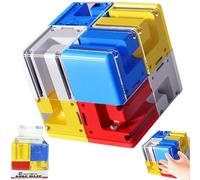 Cubos de rompecabezas de laberinto de bolas, 2 en 1, laberinto de bolas 3D, rompecabezas complejo, rompecabezas 3D, juego de pensamiento con alto grado de dificultad, para aula, cumpleaños, escuela