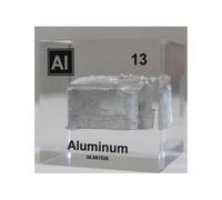 Cubos Elementos 5cm/2in Encapsulados en Lucite Acrílico Transparente para Colecciones de Elementos y Material de Experimentos de Laboratorio-13-Al (Aluminum)