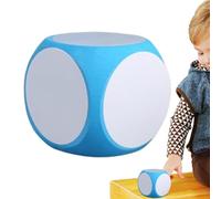 Cubos grandes y limpiables en seco - Cubo vacío de 4 pulgadas que se puede escribir con un paño, bloc de juegos de bricolaje suave para enseñar en el aula, aprendizaje de matemáticas y fonética