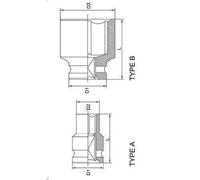 Cubos insertables TOPTUL XTKABA3222