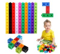 Cubos Para Juego Matemático,Bloques De Números,Bloques De Colores,100 Piezas Contando Manipulativos Matemáticas,Juego de Construcción,Bloques De Construcción Manipulativos Para Matemáticas Tempranas