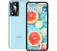 CUBOT A10 Telefonos Moviles Libres Android 14, 12GB(4+8)+128GB/1TB Telefono Movil, 6,56" HD+/90Hz, Cámara 48MP+16MP Móvil, 5100mAh Batería, 4G Dual SIM Smartphone, Octa-Core/Face ID/OTG/GPS (Azul)