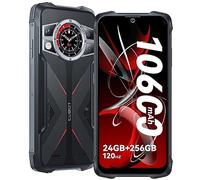 CUBOT Kingkong 9 Movil Resistente Android 14, 24GB+256GB(TF 1TB), 100MP+32MP Cámara, 6.6''FHD+ Móvil Rugerizado, 10600mAh/33W, Face ID/NFC/OTG/GPS/Respirar luz/4G Doble SIM Telefono Movil