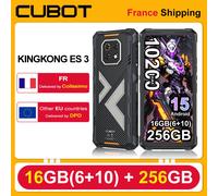 Cubot KingKong ES 3, Teléfono Inteligente Resistente con Android 15, 10200mAh, 33W, 16GB(6+10)+256GB, Pantalla de 6.745'' y 120Hz, 4G, NFC/GPS, 48MP+16MP Negro