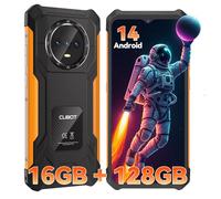 CUBOT Kingkong ES - Smartphone de 6.56" HD+, 16GB (6GB+10GB) RAM y 128GB ROM, Cámara Triple 48 MP, Batería 5100mAh, Android 14, Procesador OctaCore, Color Negro+Naranja