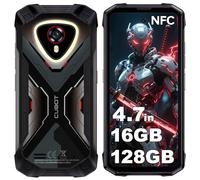 CUBOT Kingkong Mini 4 Movil Irrompible, 16GB+128GB/1TB Movil Resistente, 4.7 Pulgadas 90Hz, Android 15, Luz de Camping Móvil Indestructible, 4700mAh, 48MP/4G Dual SIM/Face ID/NFC/IP68/Widevine L1