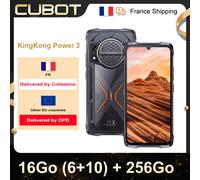 Cubot KingKong Power 3, Smartphone robusto, Altavoz de 123dB, Helio G99, Pantalla de 6,72" de 120Hz, 16GB(6+10) 256GB, 10200mAh Android 14 Negro