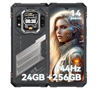 CUBOT Kingkong Star 2 Cell Phone,Android 14 5G Phone,24GB(12+12) RAM& 256GB ROM,6.72" FHD+ Screen 5100mAh Long-Lasting Battery 100MP Camera Rugged Smartphone, 144Hz/Dual SIM/Face ID