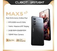 CUBOT MAX 5, android smartphone 5g, Dimensity 8200 de 4nm, pantalla grande de 6,95" y 144Hz, 24GB de RAM (12GB + 12GB), ROM de 256GB, 5g movil para juegos, NFC, agregar al carrito,venta el 22 de julio