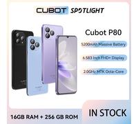 Cubot-teléfono inteligente P80 versión Global, Smartphone con Android 13, 8GB de RAM, 256GB/512GB de ROM, NFC, pantalla grande de 6.583 pulgadas, cámara de 48MP Purple 256GB