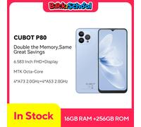 Cubot P80, 2023 Nueva versión global Smartphone, 8GB RAM, 256GB ROM, NFC, 6.583 pulgadas FHD + pantalla, 48MP + 24MP, Android 13, 5200mAh