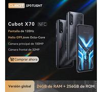 Cubot X70, Smartphone Android 13, Helio G99, Octa-core, 120 Hz, pantalla FHD+ de 6,583", cámara de 100 MP, 24 GB de RAM (12 GB + 12 GB extendidos), 256 GB de ROM, NFC, moviles baratos y buenos nuevos