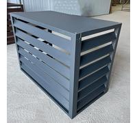 Cubre Aire Acondicionado Exterior,Aluminio Soporte Para Plantas,Rejillas Protectoras Para Bombas De Calor,Valla Para Dispositivos Exteriores Pantalla Decorativa(Gray,100x50x70cm)