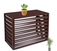 Cubre Aire Acondicionado Exterior De Aleación De Aluminio Funda Aire Acondicionado Protección contra La Lluvia Y El Sol Valla De Pantalla De Privacidad para Unidades Exteriores(Color:Bronze)