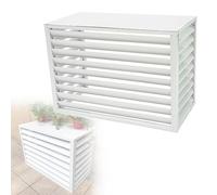Cubre Aire Acondicionado Exterior De Aleación De Aluminio Funda Aire Acondicionado Protección Contra La Lluvia Y El Sol Valla De Pantalla De Privacidad Para Unidades Exteriores(Color:White)