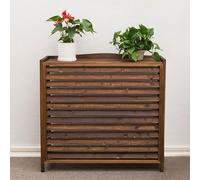 Cubre Aire Acondicionado Exterior Madera Balcon Funda Aire Acondicionado El Polvo Protector Aire Acondicionado Exterior Cubierta Aire Acondicionado Protege Del Sol La Lluvia Estanteria Para Plantas(11