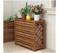 Cubre Aire Acondicionado Exterior, Valla Decorativa para Aire Acondicionado, 85x35x75cm, 100x43x94cm,110x50x85cm, Cubierta De Aire Acondicionado De Madera(120x100x57cm)