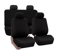 Cubre Asiento Coche Fundas Universales Para Asientos Coche 5 Plazas Funda Para Asiento Conductor Almohadillas Protectoras, Base Antideslizante Accesorios Para Interiores Coche(Black)