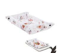 Cubre Bandeja Viaje - Tela Ilustrada, 15,7x11,8x0,19 Pulgadas Recubrimiento Con Compartimento, Protector Con Estampado Animado, Complemento Infantil, Pieza Para Mesas, Comedor, Coche, Vuelos Y Niñas