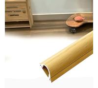 Cubre Cables Aleación de Aluminio de la Cubierta del Cable del Grano de Madera, canalización del Cable para Ocultar los alambres 2pcs(Yellow,W 30 MM L 50 CM)