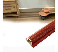 Cubre Cables Aleación de Aluminio de la Cubierta del Cable del Grano de Madera, canalización del Cable para Ocultar los alambres 2pcs(Red,W 30 MM L 100 CM)