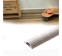 Cubre Cables Aleación de Aluminio de la Cubierta del Cable del Grano de Madera, canalización del Cable para Ocultar los alambres 2pcs(White,W 30 MM L 150 CM)