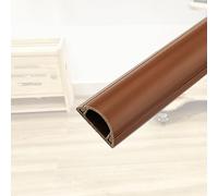 Cubre Cables Ancho Exterior 22 30 50 70 mm Cubierta de Cable de PVC, Canaleta de Cable Curvada para Ocultar Cables 5 Piezas(Brown,W 22 MM L 50 CM)