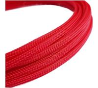 Cubre Cables Cable Trenzado expandible con Fundas Planas de Piel de Serpiente de 3,0 mm, 4 mm, 6 mm, 8 mm, 10 mm, 12 mm y 16 mm(Red,6MM,20 Meters)