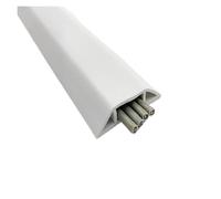 Cubre Cables Cubierta de Cable Suelo, Protector PVC, alimentación Autoadhesivo, extensión eléctrico, Ranura for conducto, gestión for el hogar(50mm Wide White)