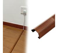 Cubre Cables Cubierta para canaleta de Cables de Grano Madera marrón, 50, 100, 150, 180 cm de Longitud, canaleta Gruesa para Cables con Respaldo(1 PC,W 80 MM L 150 CM)