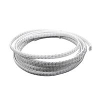 Cubre Cables Funda de Cable Negra Pet 2/10 Metros, Funda Trenzada aislada 2~40mm, protección línea Datos for Computer Automotive(White Silver,10mm,10 Meters)