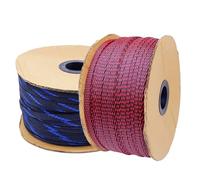 Cubre Cables Funda de Cable Trenzado de 5/10 m, 4 mm, 6 mm, 8 mm, 10 mm, 12 mm y 14 mm, Cubierta expandible, Aislamiento, Funda de Nailon, protección for Envolver Cables(Black Gold Sliver,8mm,10m)