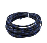 Cubre Cables Funda Trenzada aislada de 2 m, 2/4/6/8/10/12/14/16/20/25/30/40 mm, Funda Protectora for Cable de Alta Densidad, Color Negro y Rojo(Black Blue Cross,8mm)