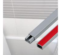 Cubre Cables Kit de canalización de Cables Cuadrada con Respaldo Adhesivo, canaleta de PVC de 16 mm de Ancho, Cubierta de Cables, 1 m Longitud(Gray 5 PCS)