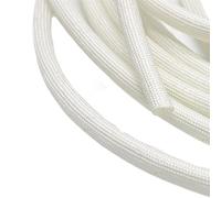 Cubre Cables Tubo de Fibra de Vidrio Trenzado de Alta Temperatura, Aislante for Cables, de 1, 2, 3, 5 y 10 m, Color Blanco, 600 °C, diámetro de 1 a 50 mm(1 Meter,10mm)