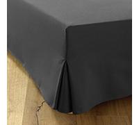 Cubre Canape 160x200 Gris - 4 Volantes de 30 cm para Cama de Adulto con somier - Protector somier 160x200 - Fabricado en Europa - Falda de Cama 160 x 200 - Funda Somier - Base de somier Integral