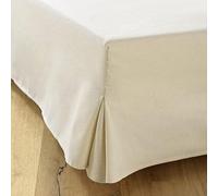 Cubre Canape 180x200 Crudo - 4 Volantes de 30 cm para somier de 180 x 200 con Patas - Funda somier de 180 x 200 cm - Falda de Cama 180 x 200 - Protector somier 180x200 - Parte Superior de somier