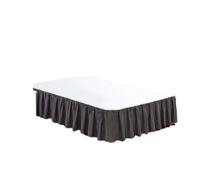 Cubre Canape,Cubre Somier Falda de cama con superficie de cama, funda de colchón, tamaño Twin/Full/Queen/King, 35 cm, for uso doméstico en hoteles, color gris, blanco y beige(Gray,198x203x35cm)