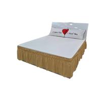 Cubre Canape,Cubre Somier Falda de cama elástica de color sólido con volantes estilo envolvente, fácil de colocar, caída de 15 pulgadas, faldas de cama con volantes en ángulos, resistentes a la decolo