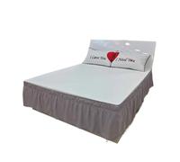 Cubre Canape,Cubre Somier Falda de cama elástica de color sólido con volantes estilo envolvente, fácil de colocar, caída de 15 pulgadas, faldas de cama con volantes en ángulos, resistentes a la decolo