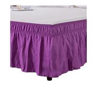 Cubre Canape,Cubre Somier Falda de cama envolvente elástica con volantes for cama, con volantes antipolvo, estilo pastoral, de color liso, for cama individual, matrimonial, queen y king de 15 pulgadas