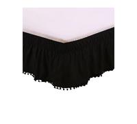 Cubre Canape,Cubre Somier Faldas de cama elegantes, duraderas y fáciles de limpiar, con volantes, color beige, 78 x 80 pulgadas