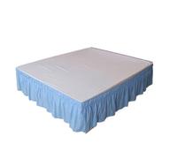 Cubre Canape,Cubre Somier Faldón de cama con banda elástica de color puro, fácil ajuste sin envoltura de superficie, cenefa con volantes antipolvo de calidad de hotel for camas tamaño queen(Sky blue,Q