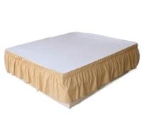 Cubre Canape,Cubre Somier Faldón de cama de tela cepillada, cubrecamas sin superficie de cama, tamaño king y queen, con banda elástica, cubrecama de 40 cm de alto(B,180X200cm)
