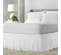 Cubre Canape Falda de Cama con Volantes Cubrecama elástico circundante Sin Superficie Hotel Familiar Cama Doble/Completa King(Twin 100x200x38cm)