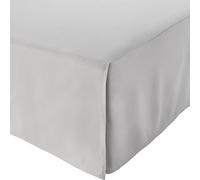Cubre Canape Falda de cama plisada en el centro y las esquinas, absolutamente elegante, a medida, con plataforma, colcha de 14 pulgadas de altura (gris claro) Cubre Somier(Light grey,180x200x35cm)