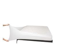 Cubre Canape Ingeniosa Funda for somier tamaño Queen: Tejido de Punto y Falda de Cama elástica Envolvente Alrededor de 4 Lados for Hotel y hogar Faldas De La Cama(White,Twin 39x75 Inch)