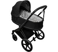 Cubre capazo o Funda Recortado para capazo A Medida Paredes Acolchadas + sábana Bajera - Vichy Negro