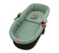 Cubre capazo universal cubrecapazos muselina - vestidura carro bebe nido cochecito accesorios set 3 piezas con almohada y inserción de góndola Salvia